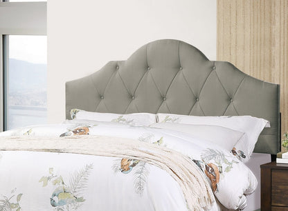 Queen Size Gray Upholstered Arch Bed Frame for Bedroom