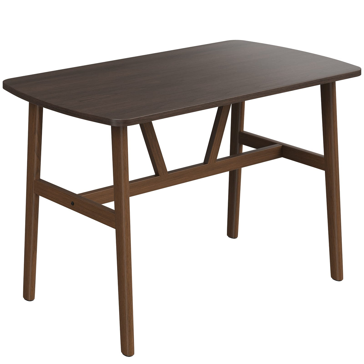 Dark Walnut Dining Table - 4-6 Person Rectangular Kitchen Table