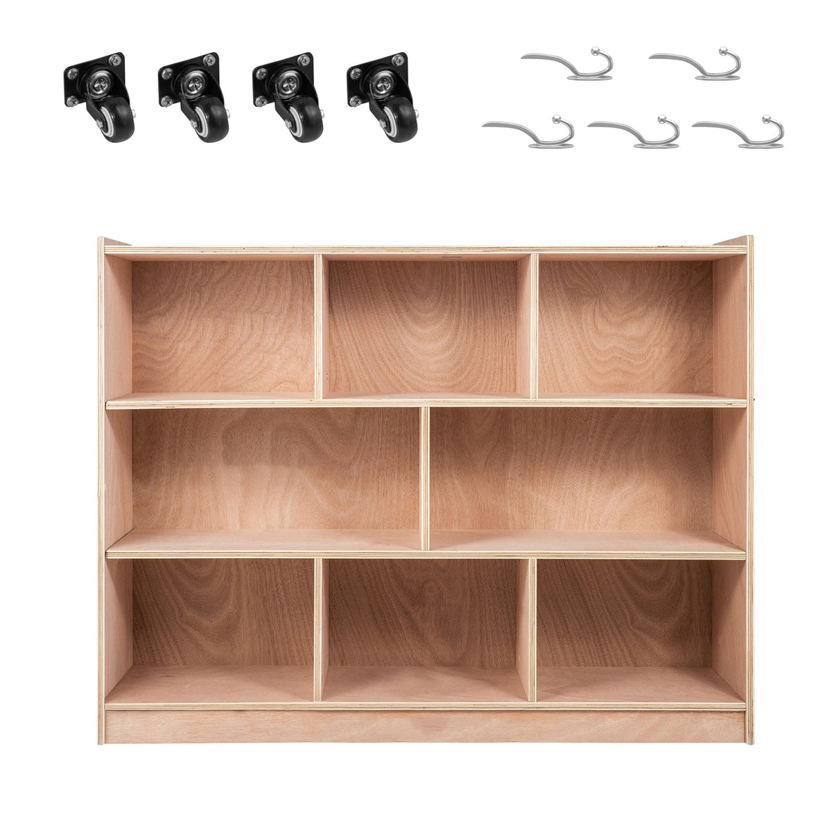 Classroom Storage Cabinet - 8 Section Plywood Preschool Shelves