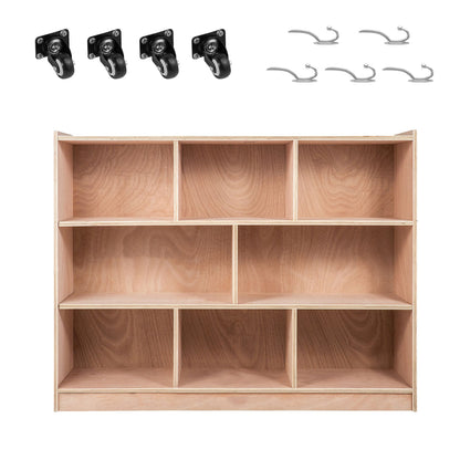 Classroom Storage Cabinet - 8 Section Plywood Preschool Shelves