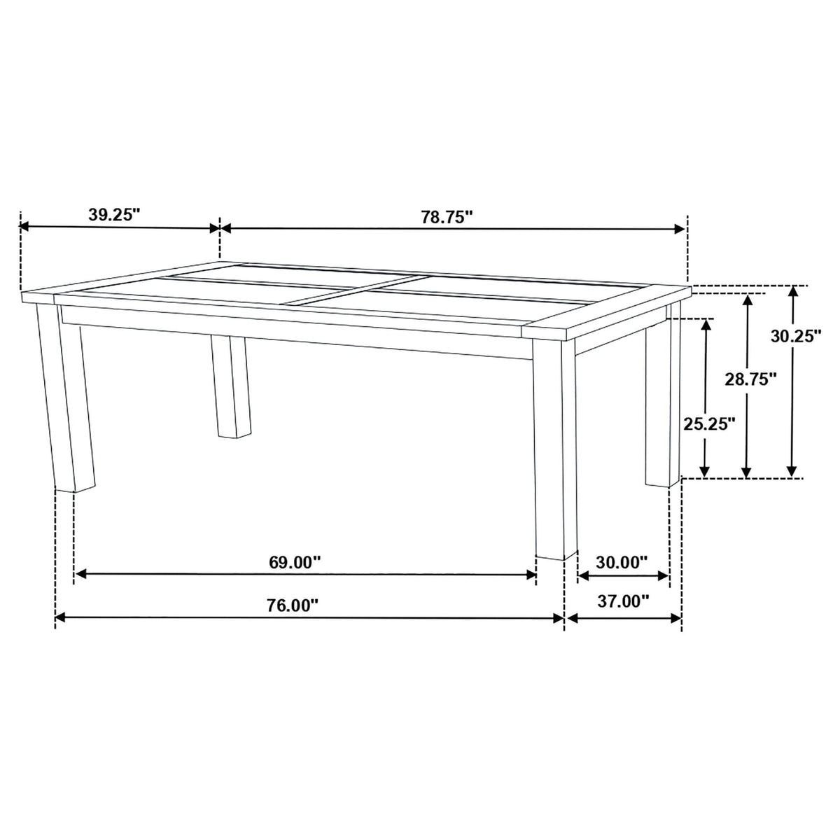 Farmhouse Brown Dining Table Seats 8 | Solid Rubberwood