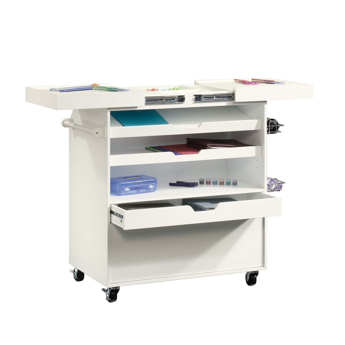 White Traditional Craft Cart - 37" Tool Cabinet