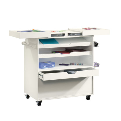 White Traditional Craft Cart - 37" Tool Cabinet
