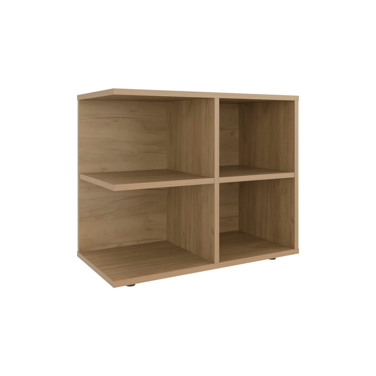 Beige Brown 4 Shelf Console Table - Primary Living Space