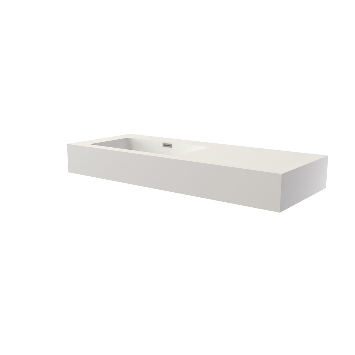 Matte White Stone Resin Bathroom Vanity - Durable & Flexible