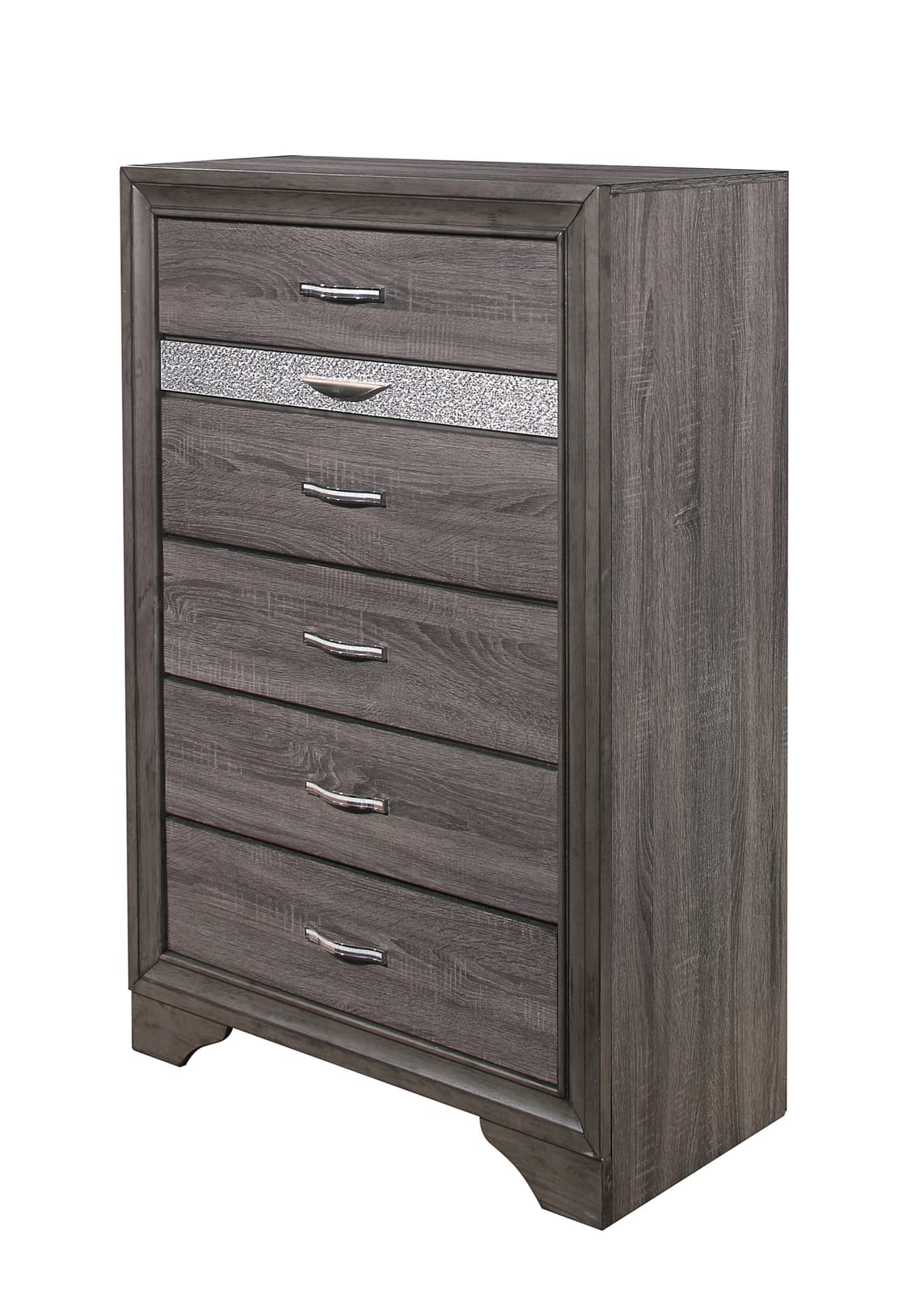 Gray 6 Drawer Dresser - Modern Bedroom Storage
