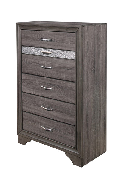 Gray 6 Drawer Dresser - Modern Bedroom Storage