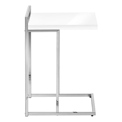White C-Shaped Accent Table - Bedroom or Living Room
