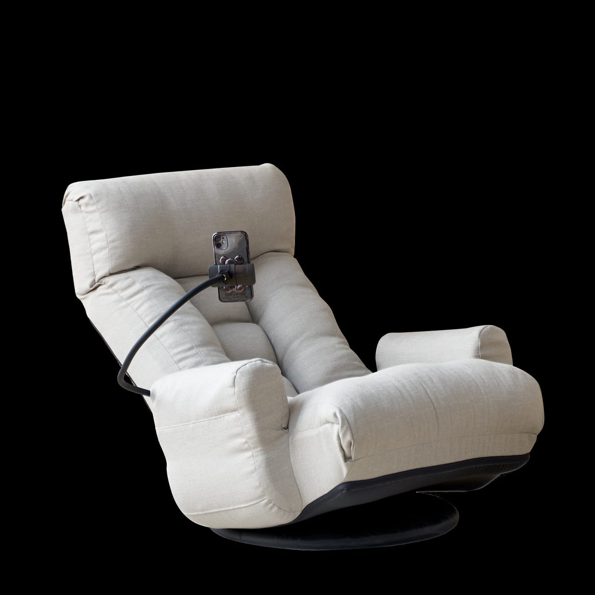 Gray Metal Frame Adjustable Lounge Sofa Chair