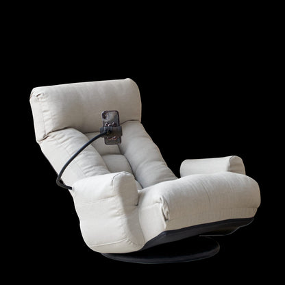 Gray Metal Frame Adjustable Lounge Sofa Chair