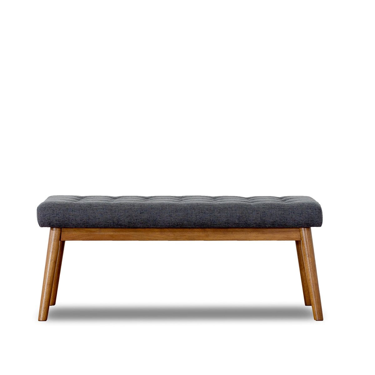 Grey Velvet Fabric Storage Bench - 43" Ottoman