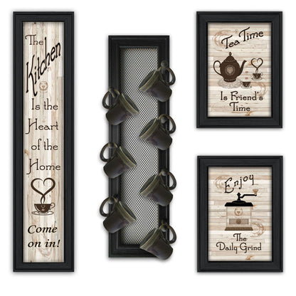 Black Mug Rack Vignette - Kitchen Storage Solution