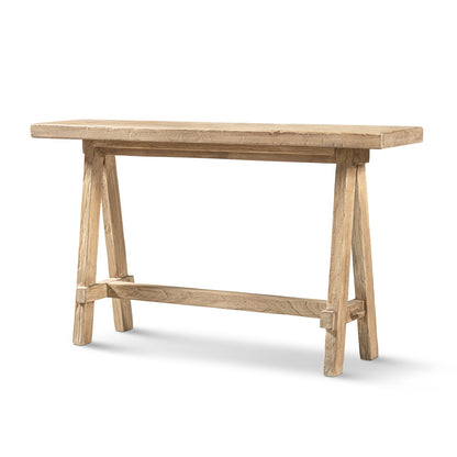 60" Natural Reclaimed Elm Console Table - Rustic Farmhouse Style