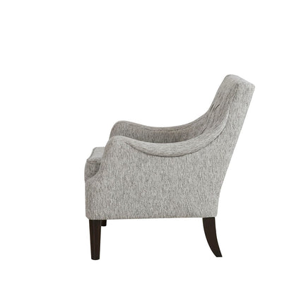Grey Button Tufted Accent Chair - Comfortable & Stylish