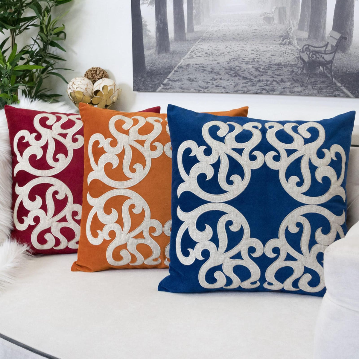 Indigo Polyester 20x20 Pillow Cover - Set of 2
