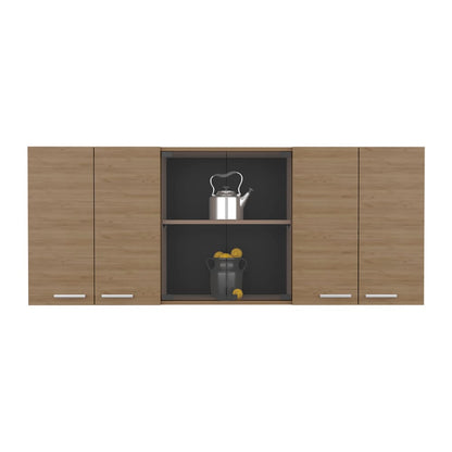 Beige Kitchen Wall Cabinet - 12.4 x 59.1 x 23.6" for Living Room