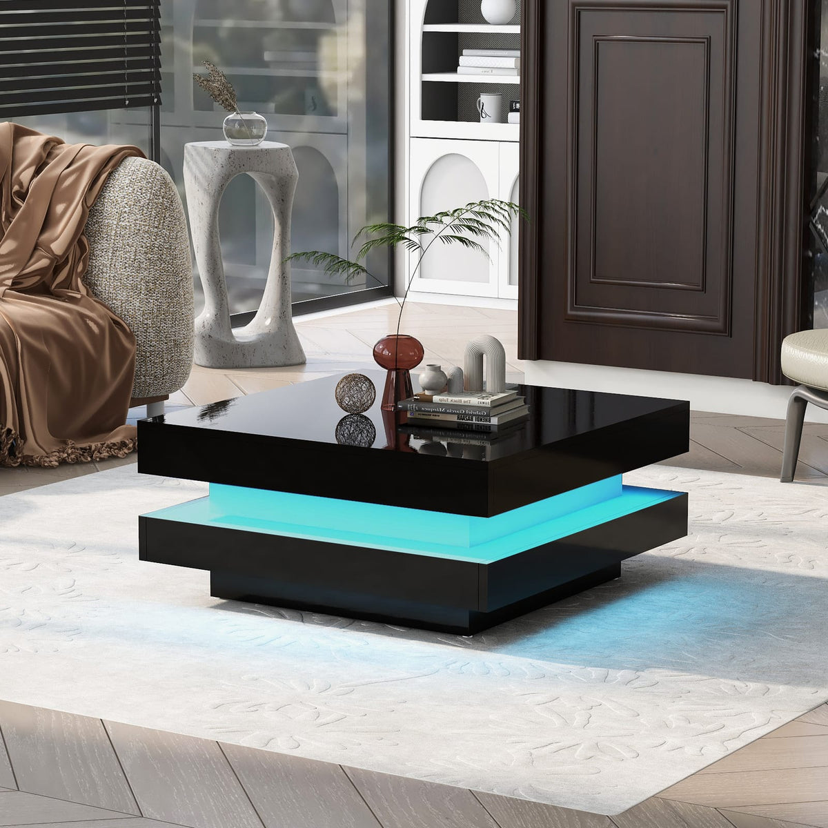 Small Black Square Coffee Table - 31.5" x 31.5"