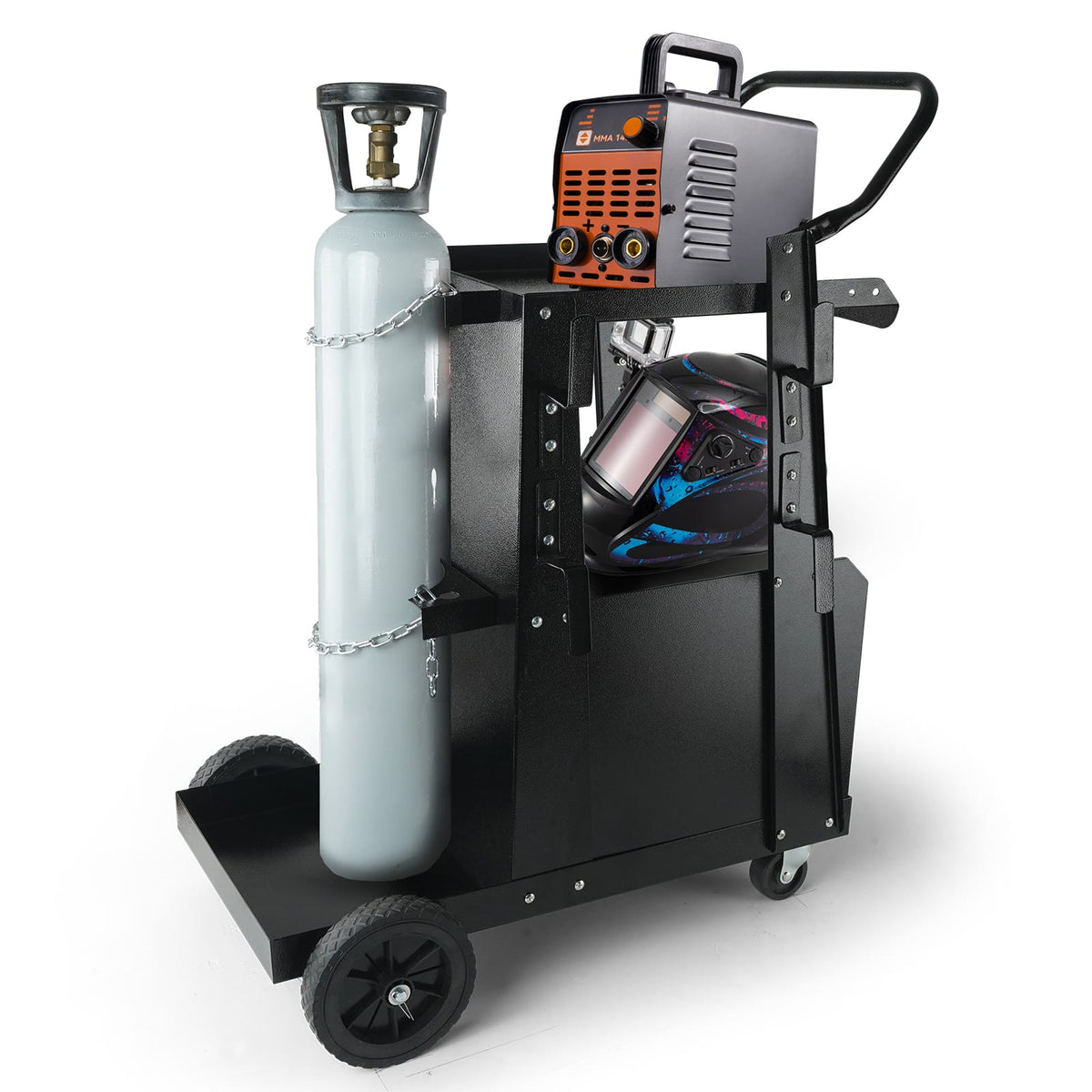 2-Tier Iron Welder Cart - MIG Plasma Cutter Storage