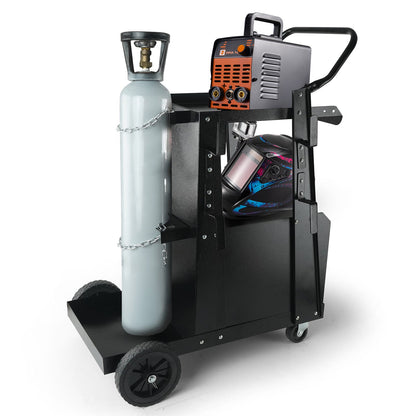 2-Tier Iron Welder Cart - MIG Plasma Cutter Storage