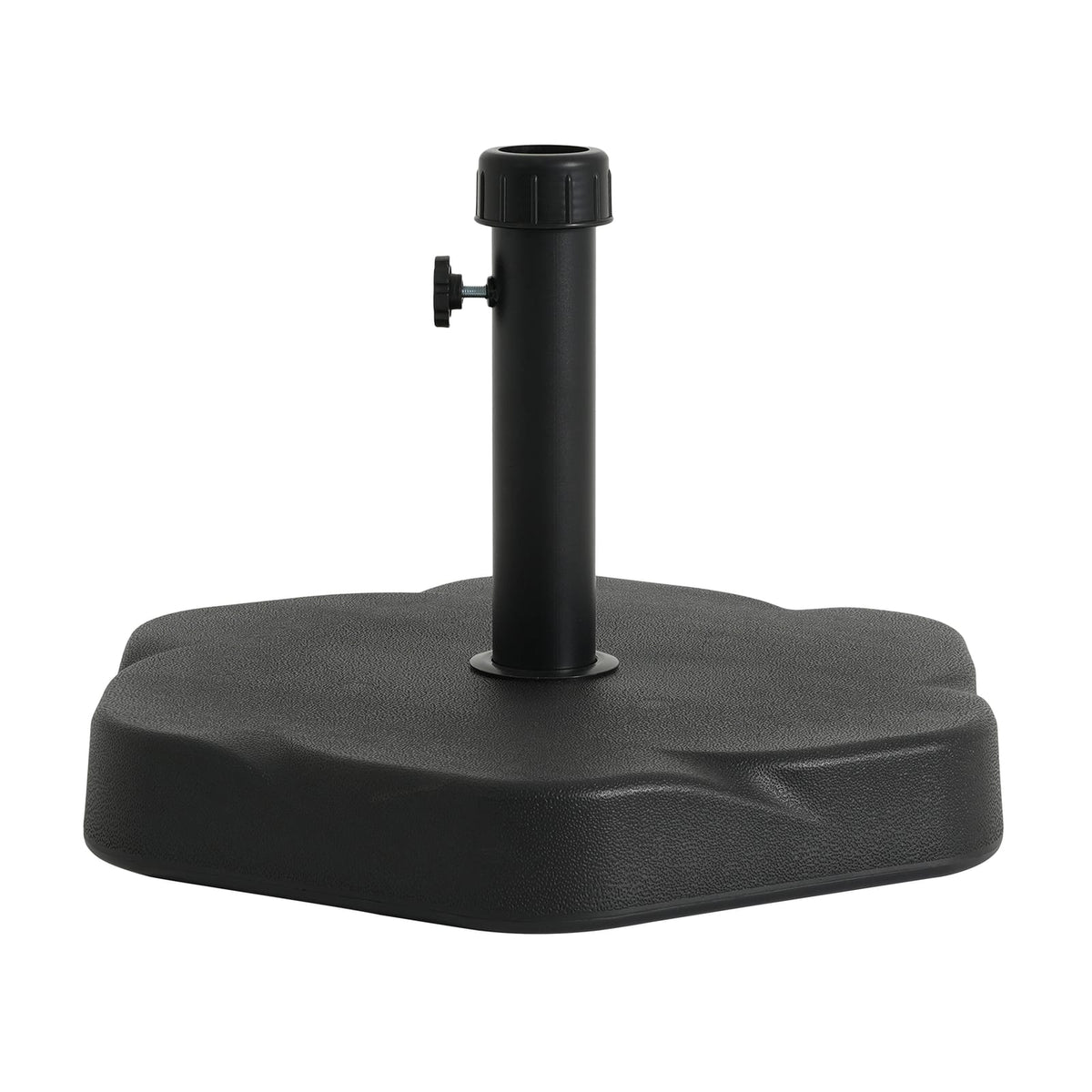 Heavy Duty Black Concrete Resin Umbrella Base for Poolside and Garden