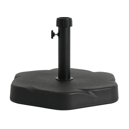 Heavy Duty Black Concrete Resin Umbrella Base for Poolside and Garden