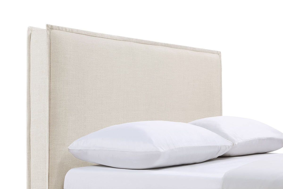65" Sand Upholstered Headboard Modern Bedroom