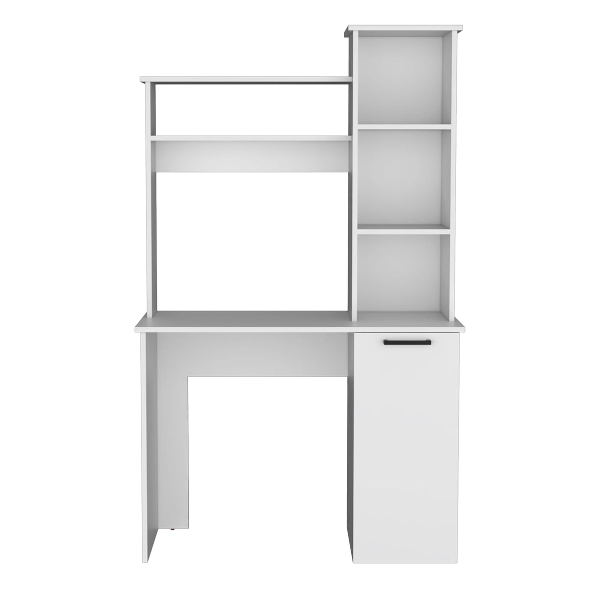 Carson Computer Desk with Hutch - White, Expansive Work Surface & Storage Shelves
