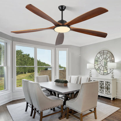 72 Inch Black Walnut Ceiling Fan Bedroom