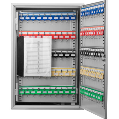 300 Key Adjustable Steel Safe - Gray Home Office Storage