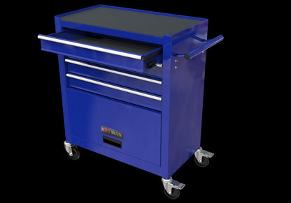 4-Drawer Rolling Tool Box - Blue Steel, 24.4"