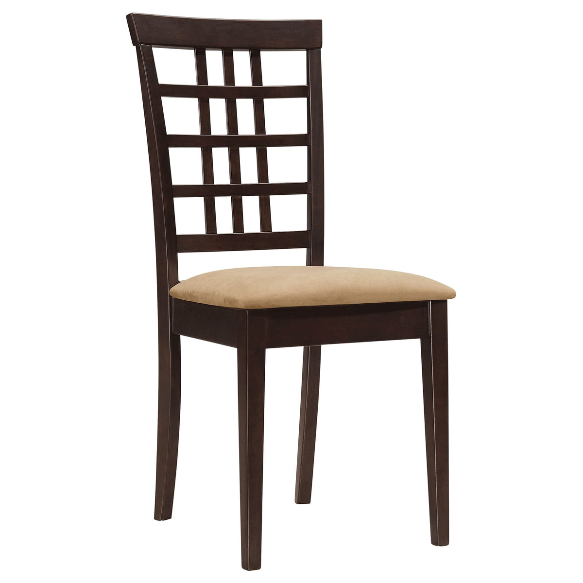Brown Wood Side Chair for Dining Room Transitional Style