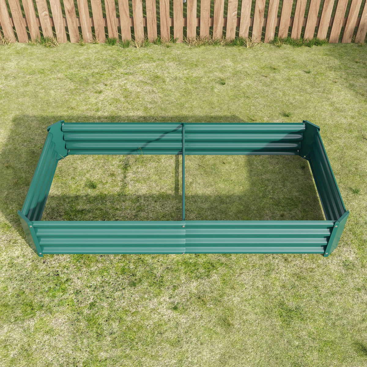Metal Raised Garden Bed - 6ft x 3ft Green Outdoor Planter