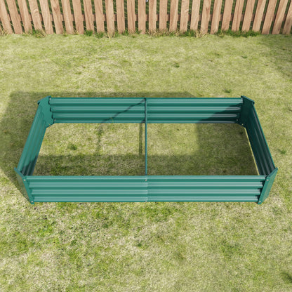 Metal Raised Garden Bed - 6ft x 3ft Green Outdoor Planter