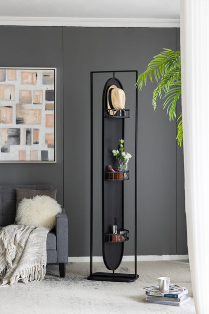 Full Length Iron Mirror - Black Standing Mirror 77.8" Tall