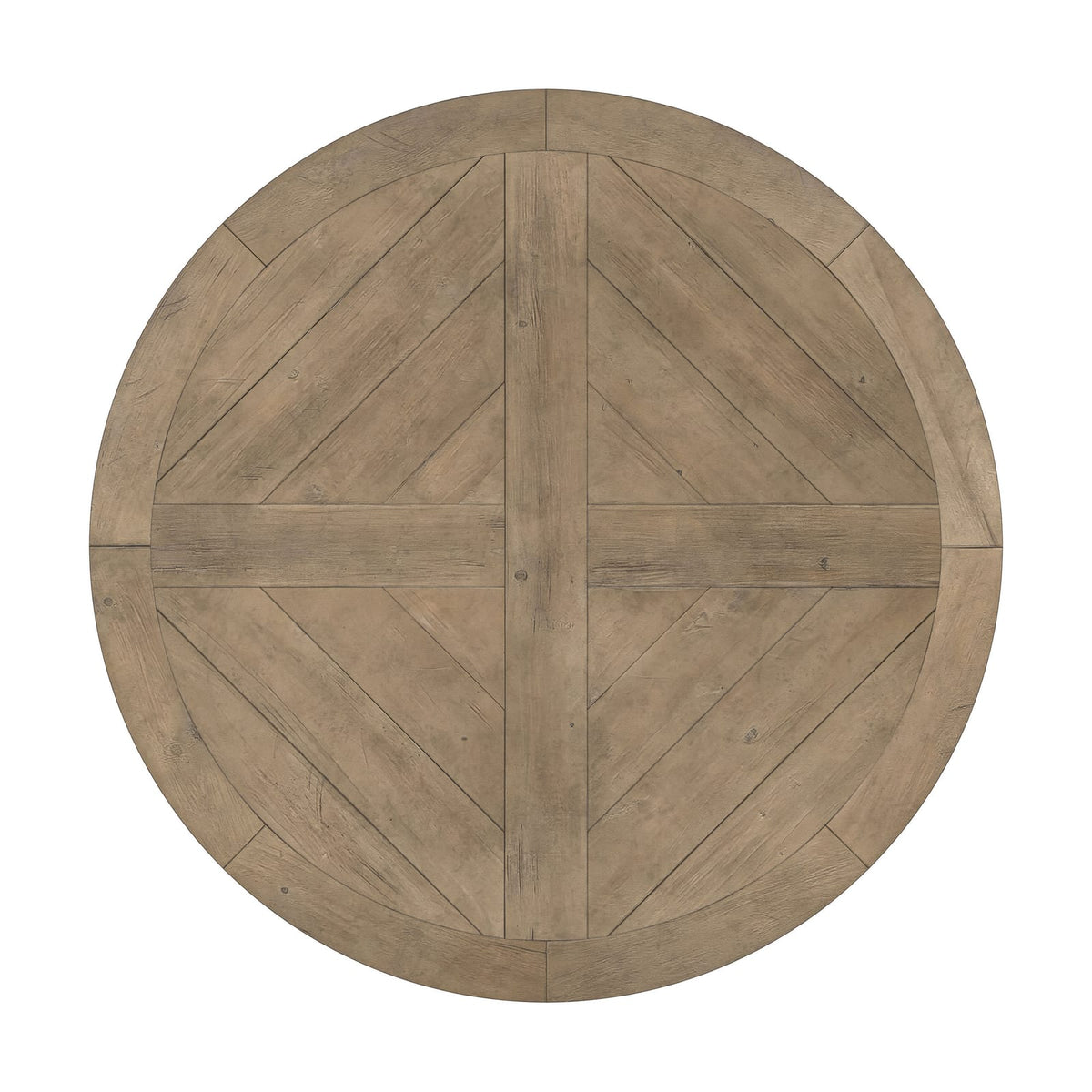 Rhea Rustic Honey Round Wood Dining Table - Seats 4