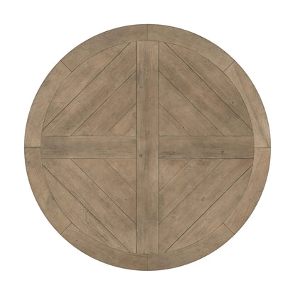 Rhea Rustic Honey Round Wood Dining Table - Seats 4