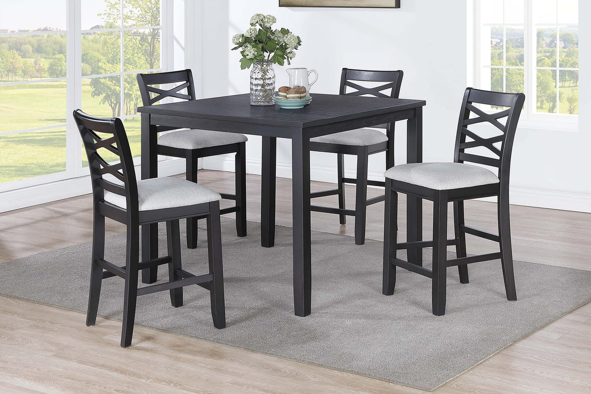 Charcoal Dining Table Set - Seats 4