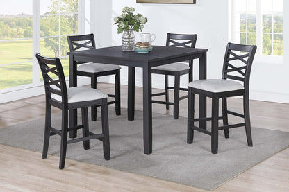 Charcoal Dining Table Set - Seats 4