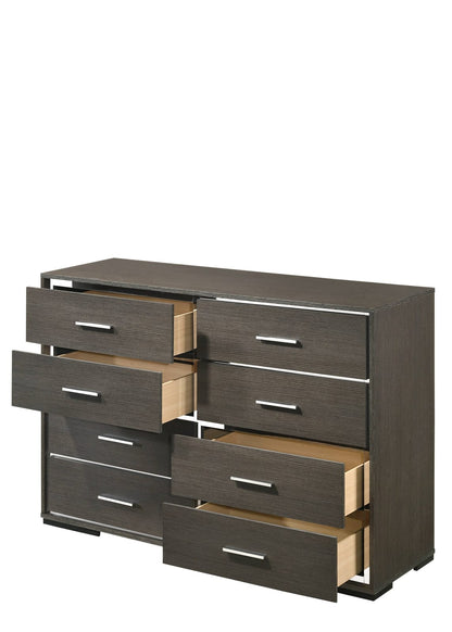 Escher Gray Oak Finish Dresser - 57" Wide Storage Dresser
