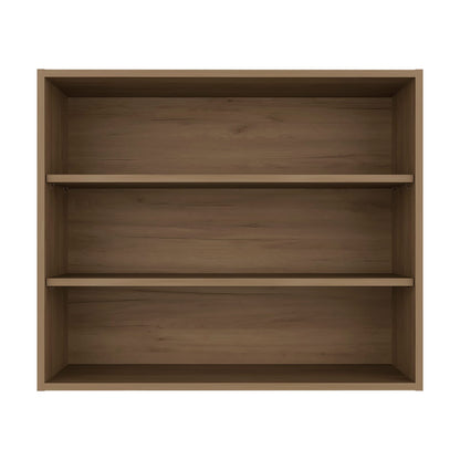 Natural Oak Wall Shelf - 3 Shelves, Storage Unit for Living Room