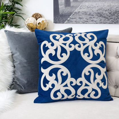 Indigo Polyester 20x20 Pillow Cover - Set of 2