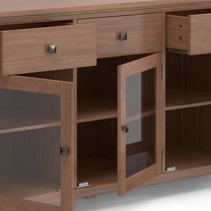 Cosmopolitan 54 Inch Wide Solid Wood Sideboard Buffet - Dark Brown
