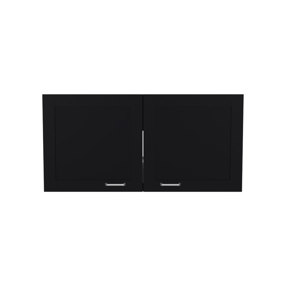 Zurich Wall Cabinet - Black MDF Kitchen Storage Cabinet