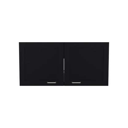 Zurich Wall Cabinet - Black MDF Kitchen Storage Cabinet