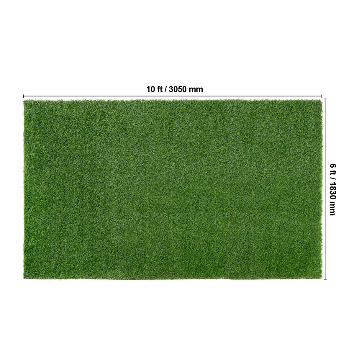 6x10ft Artificial Grass Turf Rug - Green Outdoor Patio Mat
