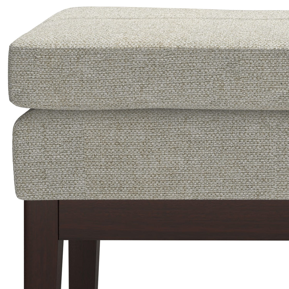 Gray Fabric Ottoman Bench - 26.4" x 15"