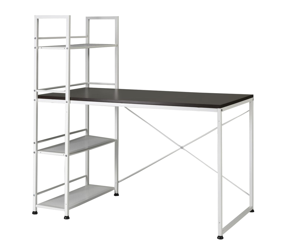 Reversible Smart Workstation Desk - Brown & White for Home Office