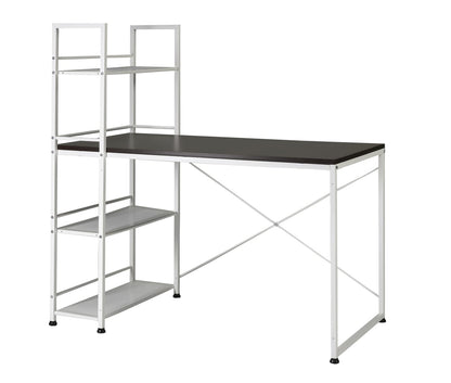Reversible Smart Workstation Desk - Brown & White for Home Office