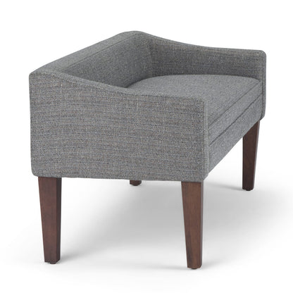 Gray Upholstered Bench - 50 Inch Wide Storage Seat