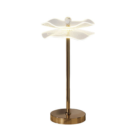 Led Acrylic Copper Gold Luminaire Table Lamp - Modern Bedroom Nightstand Desk Lamp